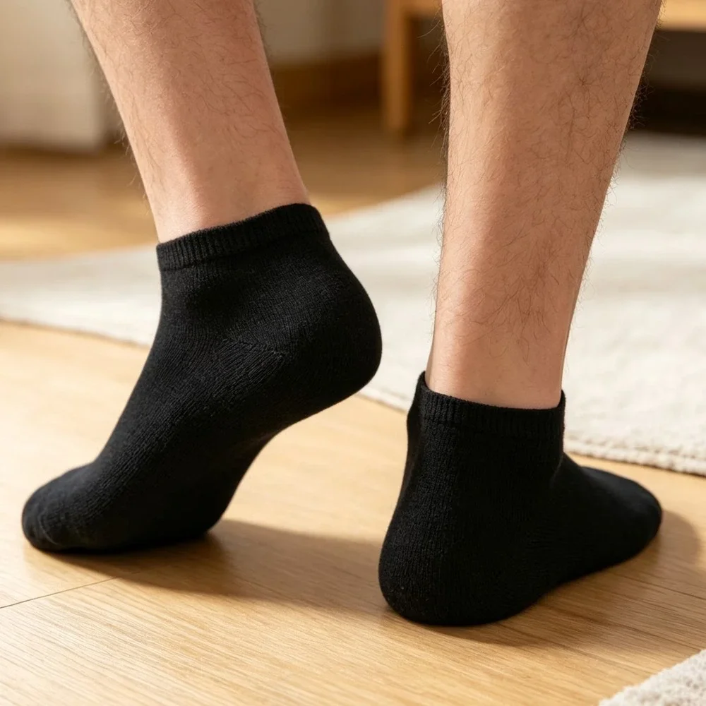 LOOIKOOS 9 Pairs Mens Ankle Socks Lightweight Athletic Sports Running Short Low